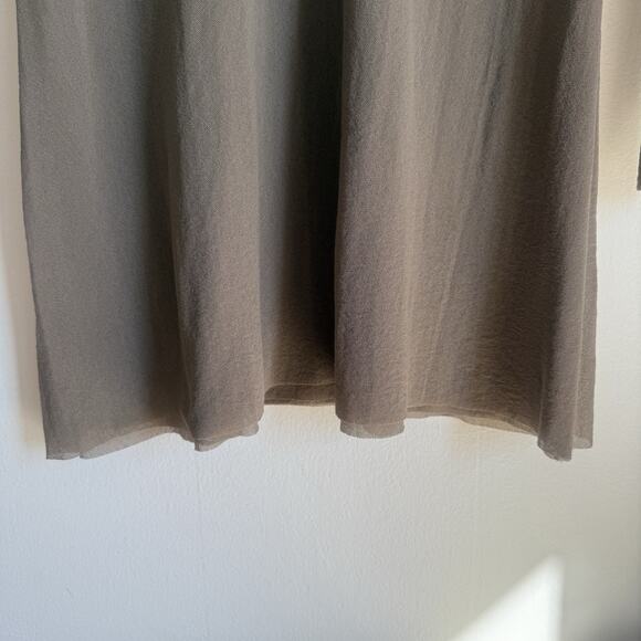 PETIT POIS by Viviana G Taupe Brown Nylon Mesh Mini Dress M Long Sleeve Bodycon - Picture 3 of 7